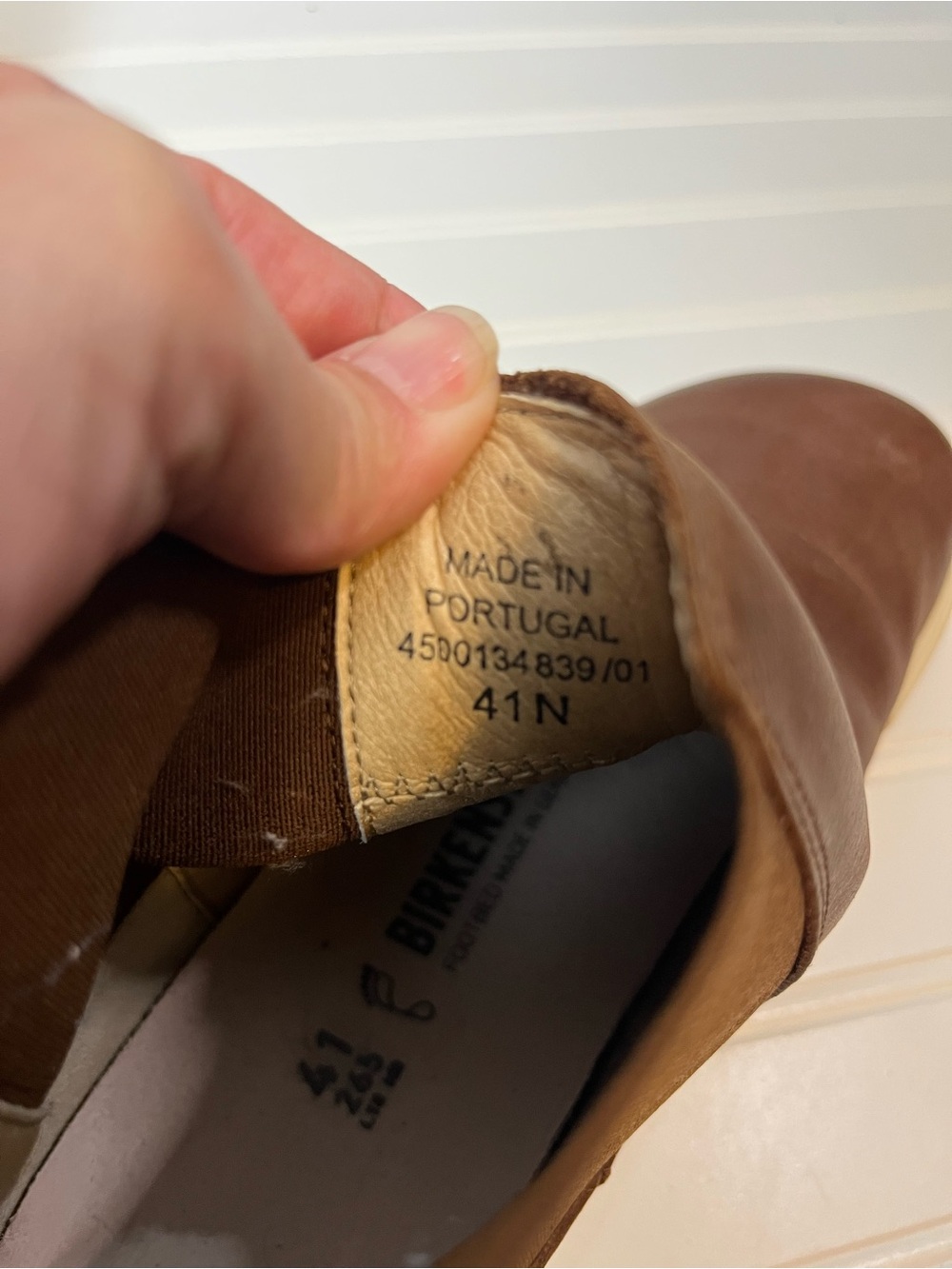 Birkenstock Bend Chelsea Boots Mens 41 US 8-8.5 Cognac Brown Leather Portugal - Picture 4 of 5